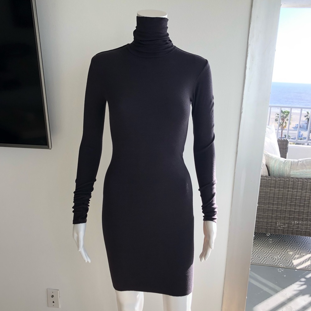 Enza Costa xs Ribbed Turtleneck Dress